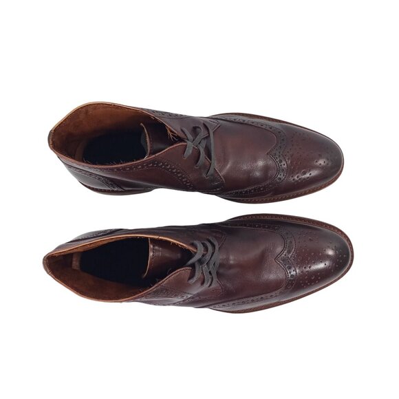 Blake Mckay Mens Chukka Boots Size 10.5 Brown Leather Wingtip Dress Oxford Shoes - Picture 9 of 9